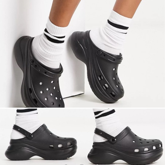 NWT Crocs Classic Bae Clog in Black Women’s Size 7 - Picture 11 of 11